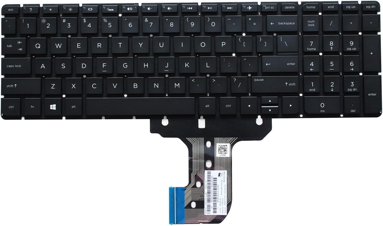 ACOMPATIBLE Replacement Backlight Keyboard for HP Pavilion 15-ac000 15-ac100 15-ac200 Series Laptop Black No Frame