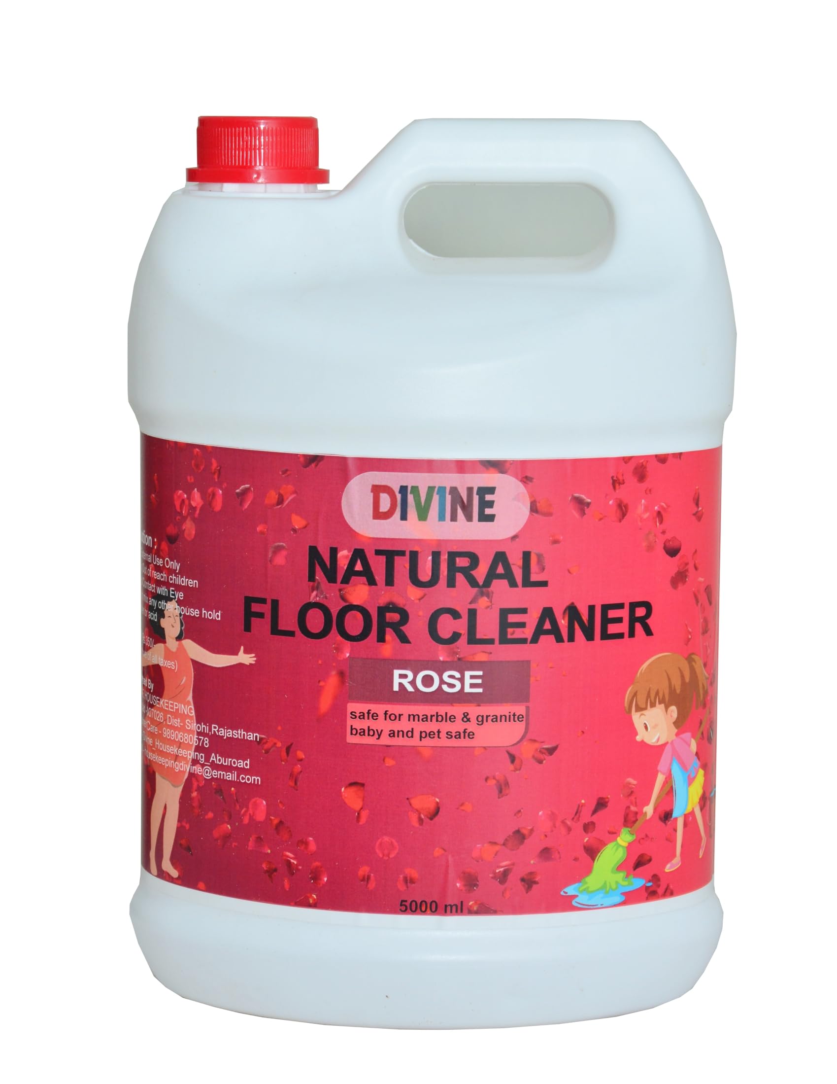 DIVINE Rose Floor Cleaner and Surface | Kills 99.9% Germs | Protection with Deep Cleaning Technology | Safe for Kids & Pets (5 Litres) (B0D5VJTGWF) Amazon Price History, Amazon Price Tracker