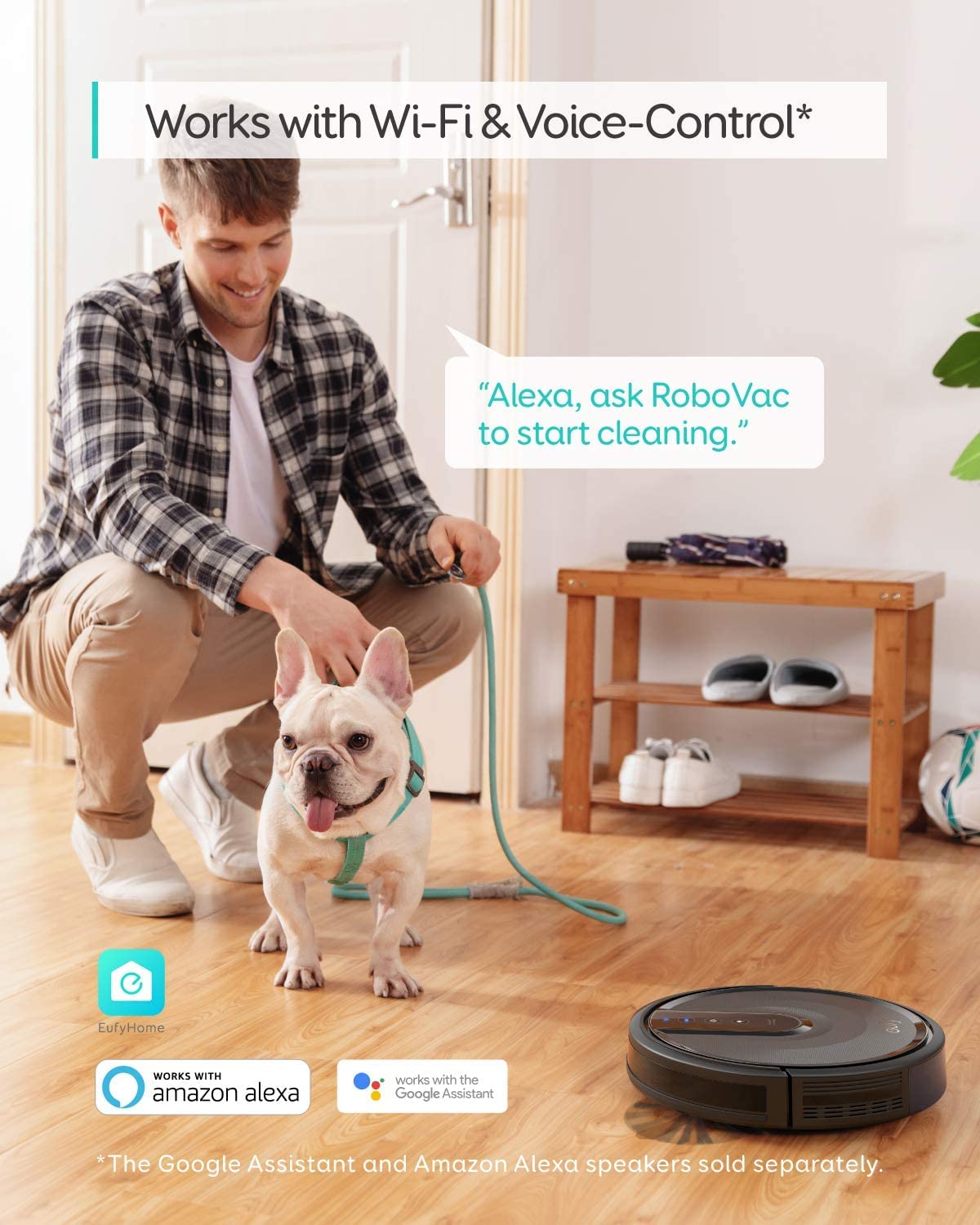 eufy [BoostIQ] RoboVac 35C, Wi-Fi, Upgraded, Super-Thin, 1500Pa Strong Suction, Touch-Control Panel, 6ft Boundary Strips, Quiet, Self-Charging, Cleans Hard Floors(Generalüberholt)