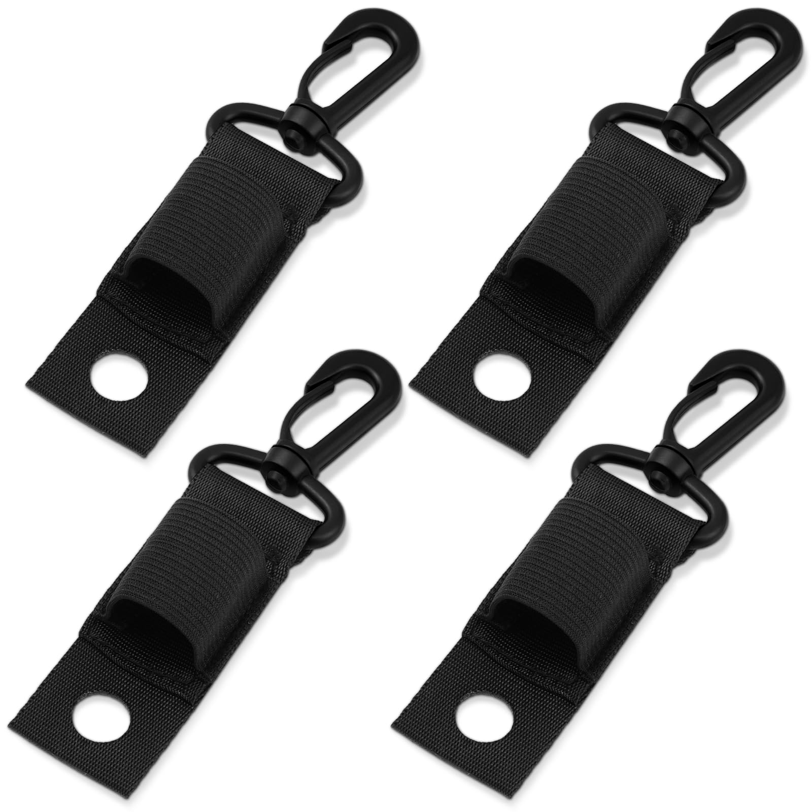 4 Pcs Dry Fly Fishing Floatant Caddy Holders Black Floatant Bottle Holder Attach to Fishing Vest Lanyard for Fish Floatants Access