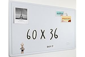 AKTOP Felt Notice Board 60 x 36 Inches, Foldable Wall Notice Pin Board