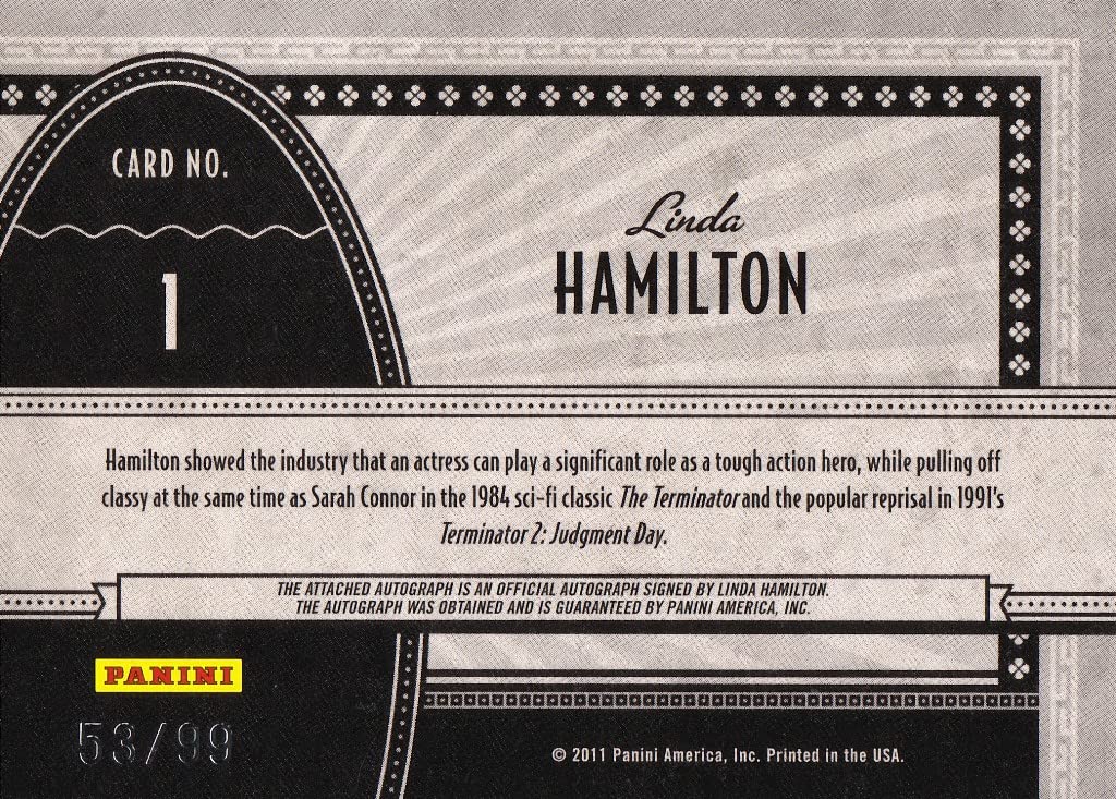Amazon.co.jp: 限定 99枚 リンダ・ハミルトン 直筆 サイン 入り 2011年