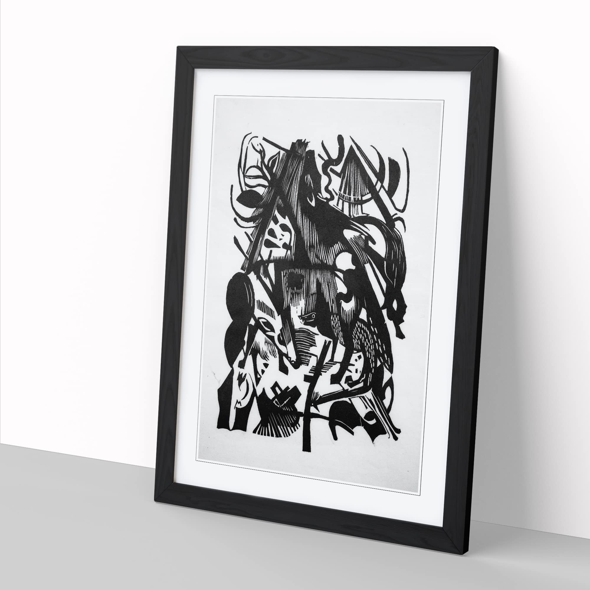 The Wolf By Franz Marc Classic Painting Framed Wall Art Print - Image 3