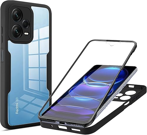 Miniatura 1 de Ysnzaq Funda transparente envolvente completa para Xiaomi Redmi Note 12 ProPoco X5 Pro 6.67", protección de pantalla de TPU suave con cubierta de