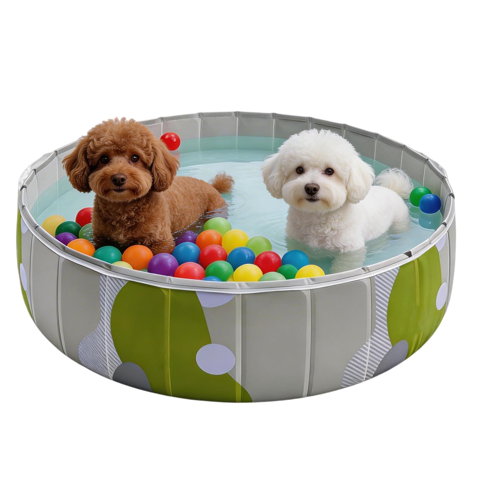 Piscina pieghevole per cani - 80 x 80 x 20 cm - Vasca portatile per cani - PVC spesso - Fondo antiscivolo - Piscina ecologica - Per cani e gatti - Giardino e balcone - Senza gonfiaggio