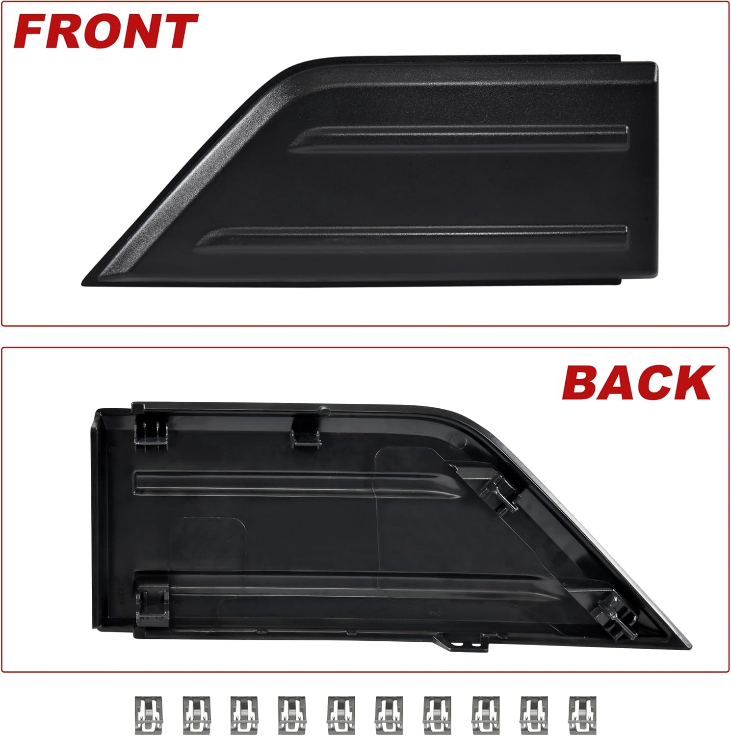 Front Bumper Guards Pads for 2021-2023 Ford F-150, Black Bumper Anti-Scratch Edge Trim Cover Bumper Grill Inserts Armor Corner Cover for Ford F150 2021-2023 Accessories