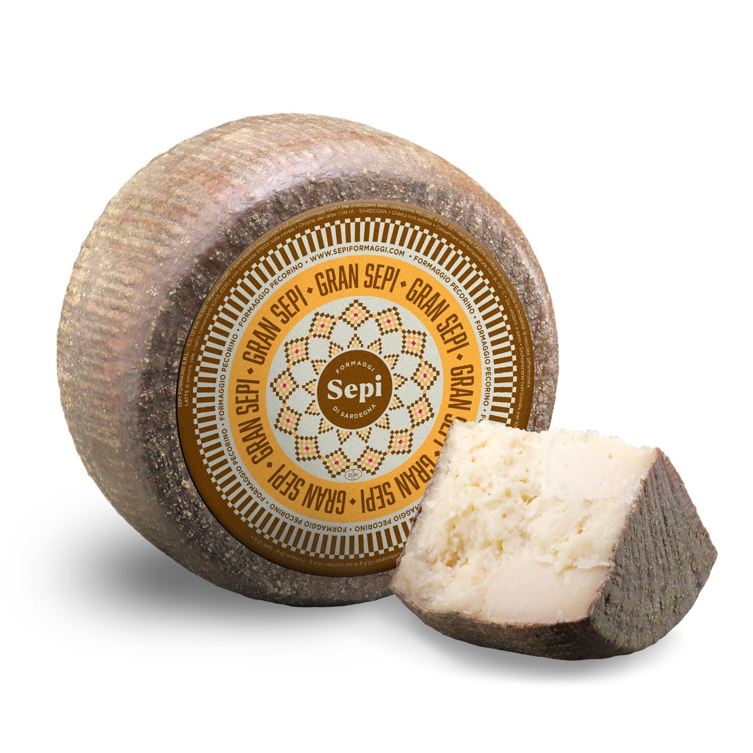 6 kg - Gran Sepi - Semiaged pecorino cheese of Sardinian ewe's milk, craftmade by Sepi Formaggi, in Marrubiu, Sardegna