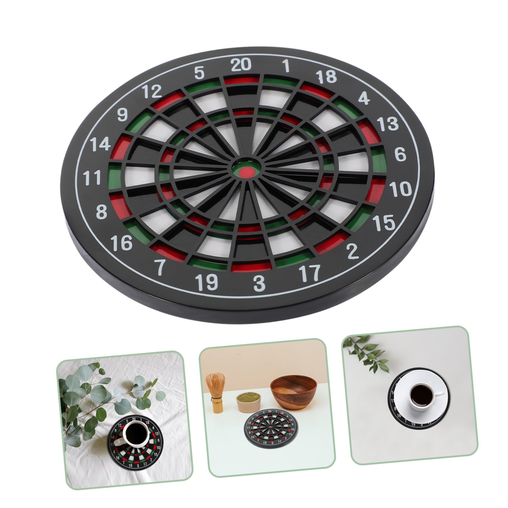 12 Stück rutschfeste Untersetzer aus Pappe Hitzebeständig Tassenpolster für Zuhause Café Tischschutz mit Kreativem Dartboard Design