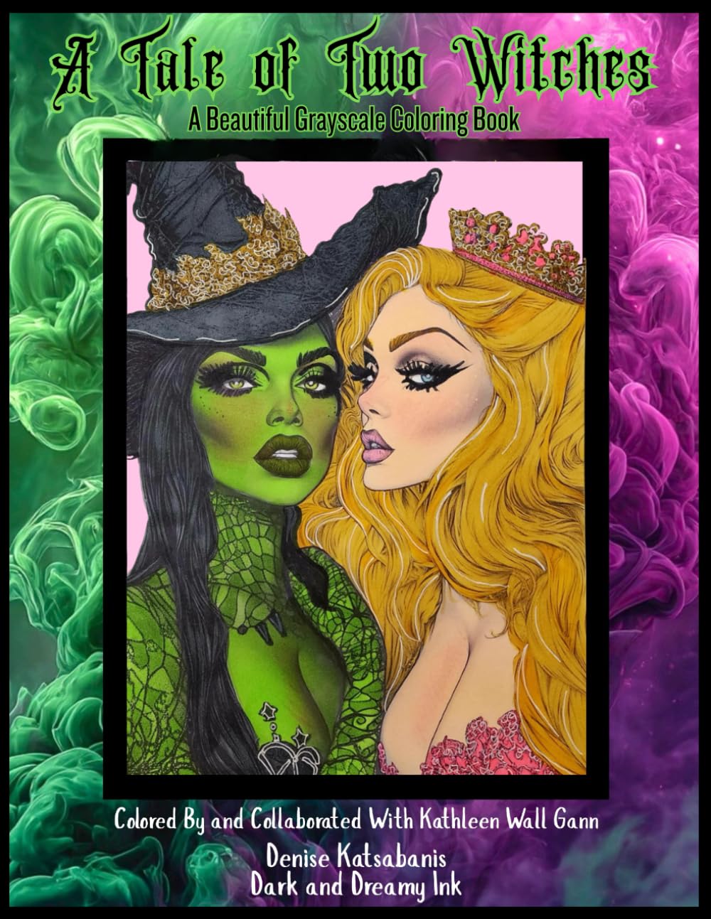 A Tale of Two Witches: A Beautiful Grayscale Coloring Book