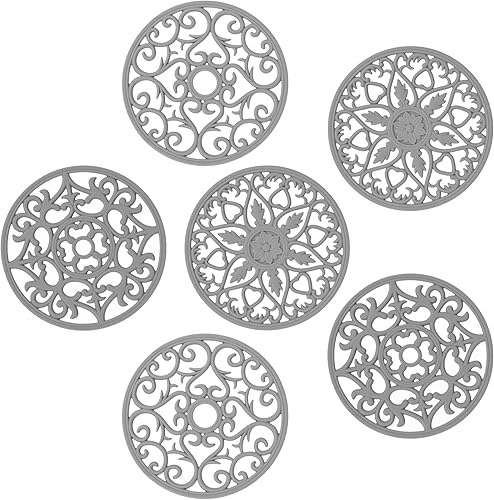 Smithcraft Salvamanteles de silicona para platos calientes, ollas y sartenes, almohadillas calientes para cocina, alfombrilla tallada multiusos