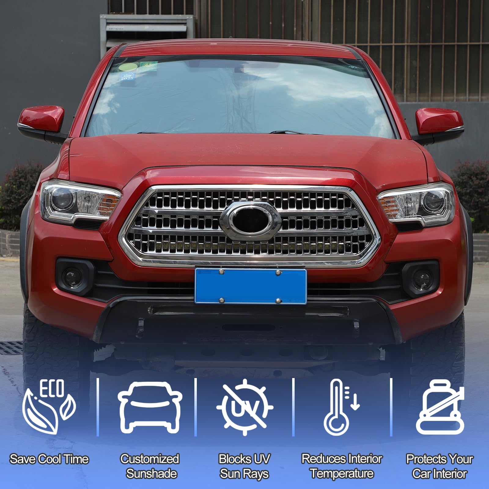 Amazon.co.jp: Toyota Tacoma 2006-2023用フロントガラスサンシェード