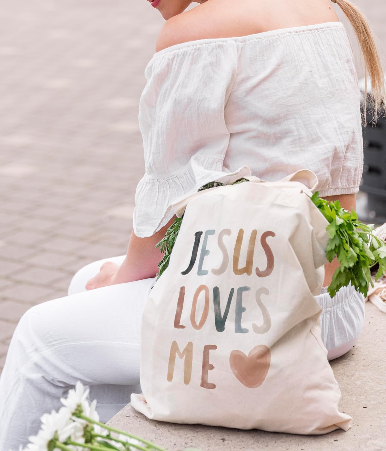 Christian Tote Bag, Bible Bag, Bible Tote Bag, Bible Bags for Women, Baptism Gifts for Girl, Church Bag - Image 2
