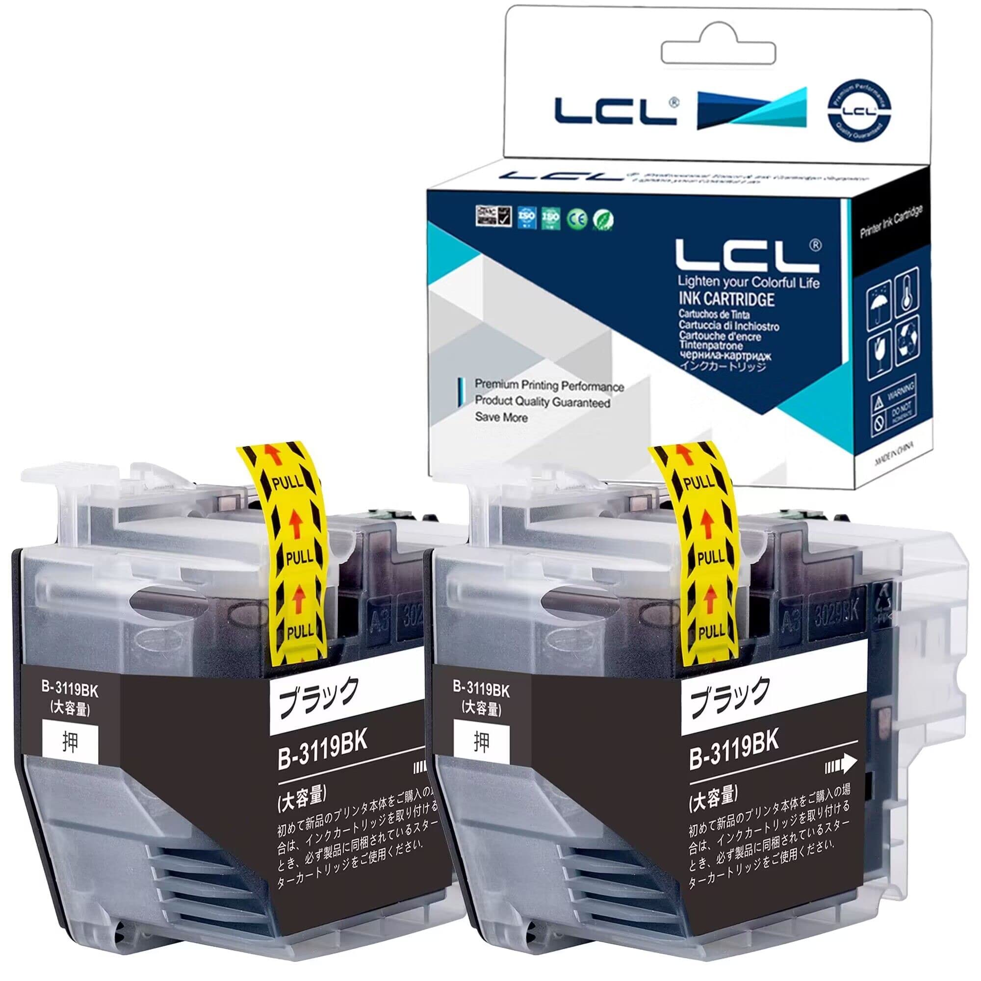 ブラザーインク3119大容量ブラック2個 Amazon.co.jp: LCL ブラザー用 Brother用 LC3119 LC3119BK（2