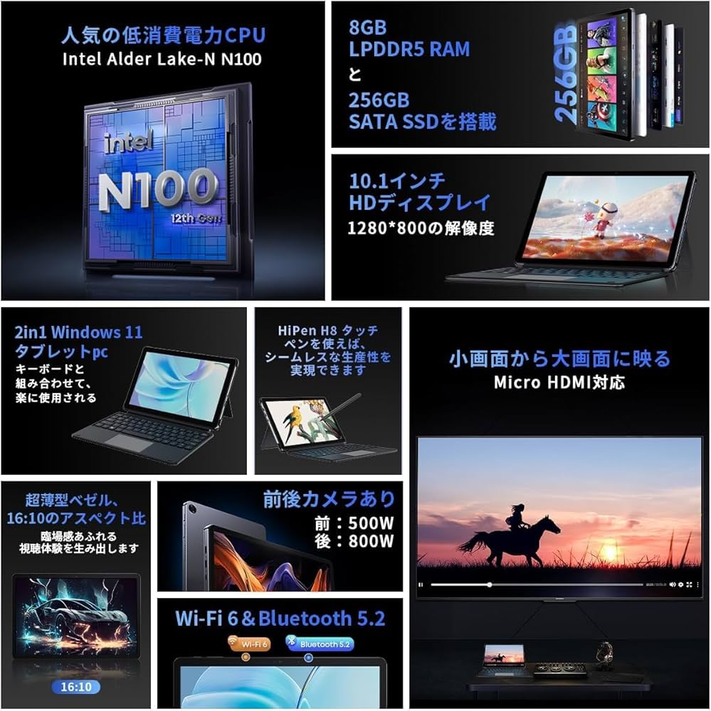 Amazon.co.jp: CHUWI 2in1タブレット N100 Hi10 X1 10.1インチ