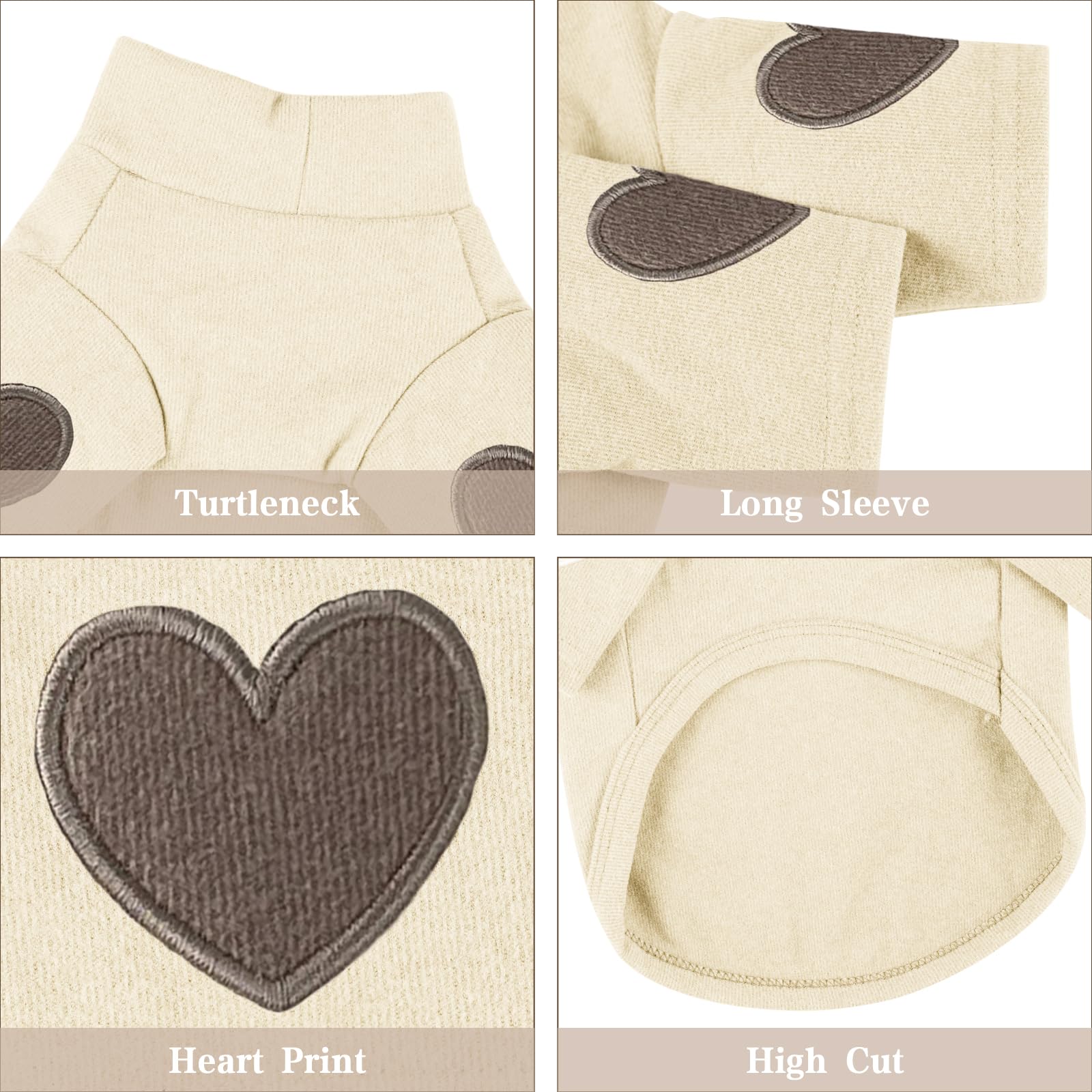 Felpa Per Cani Yaopelky Con Cuori - Maglia Calda In Cotone E Velluto, Per Taglie Piccole E Medie - Foto 6