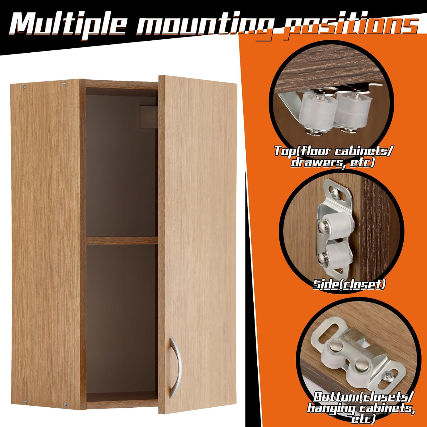 10 Pcs Mobile Home Cabinet Door Catch Double Post Friction Roller Catch Rv Cabinet Latch Closet Door Latch for Rv and Mobile Home