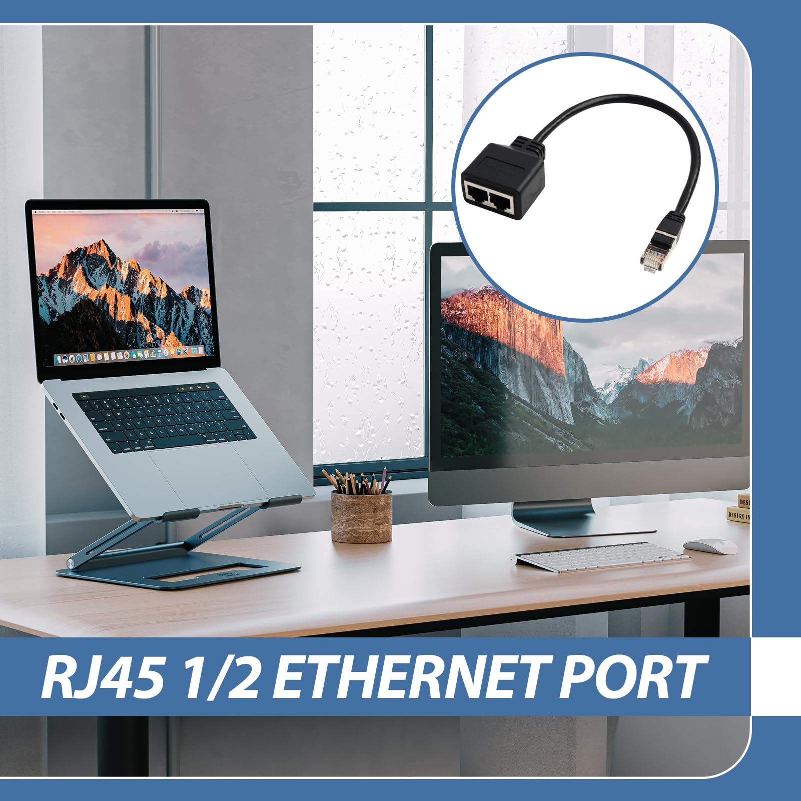 Coupleur RJ45 Répartiteur Ethernet LAN 1 vers 2 Adaptateur Cat5 Cat5e Cat6 Cat7
