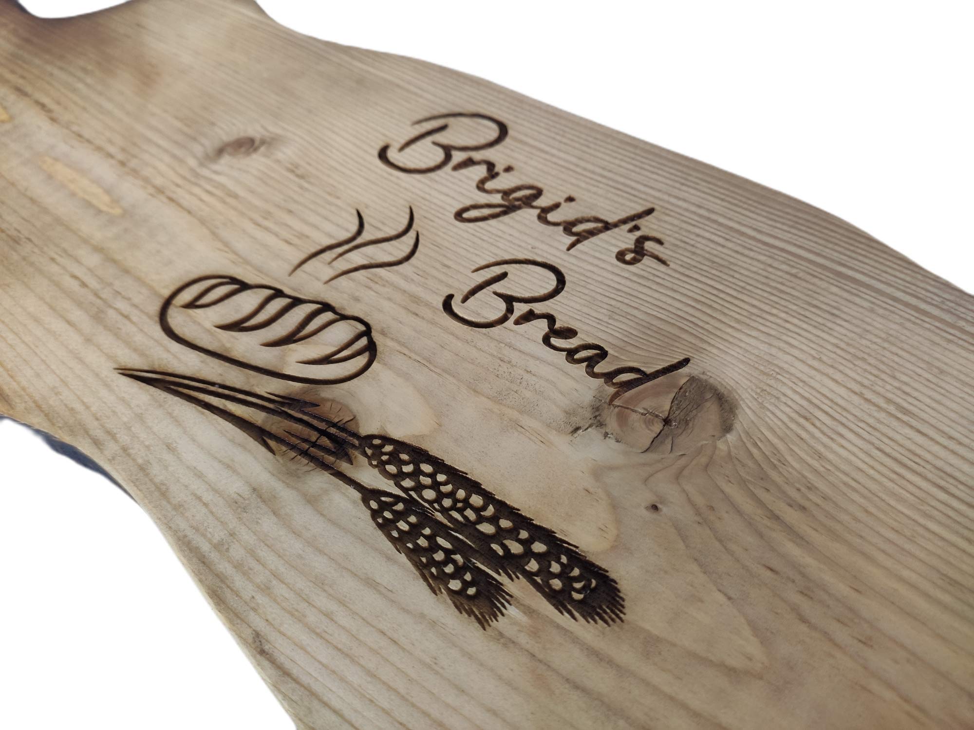 Tabla de cortar grande hecha a mano con grabados, madera maciza, servir o cortar, tabla de cortar de madera
