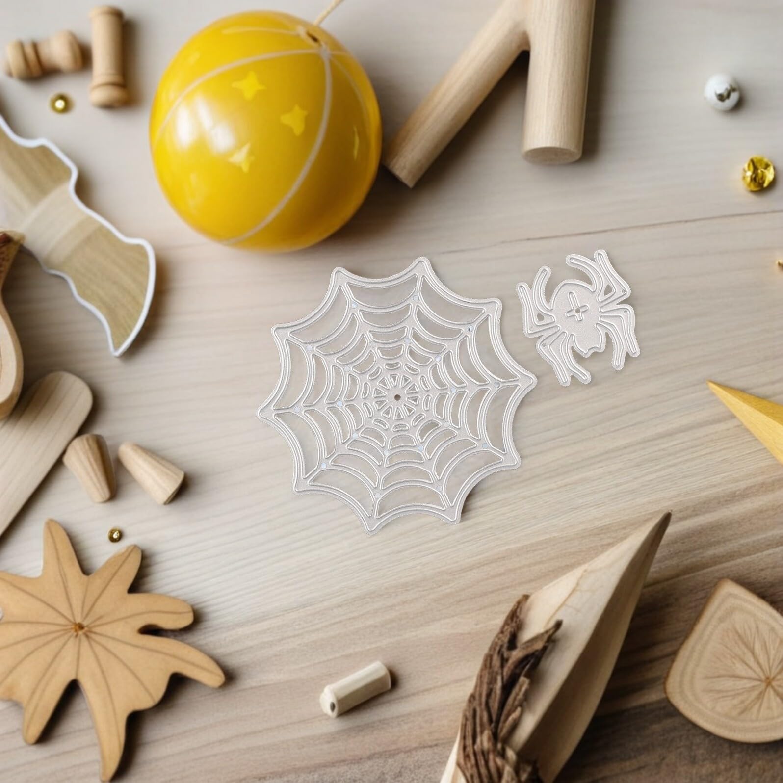 DOITOOL Troqueles para Manualidades Halloween Diseño Telaraña Plantilla para Scrapbooking y Tarjetas DIY Resistente Acero