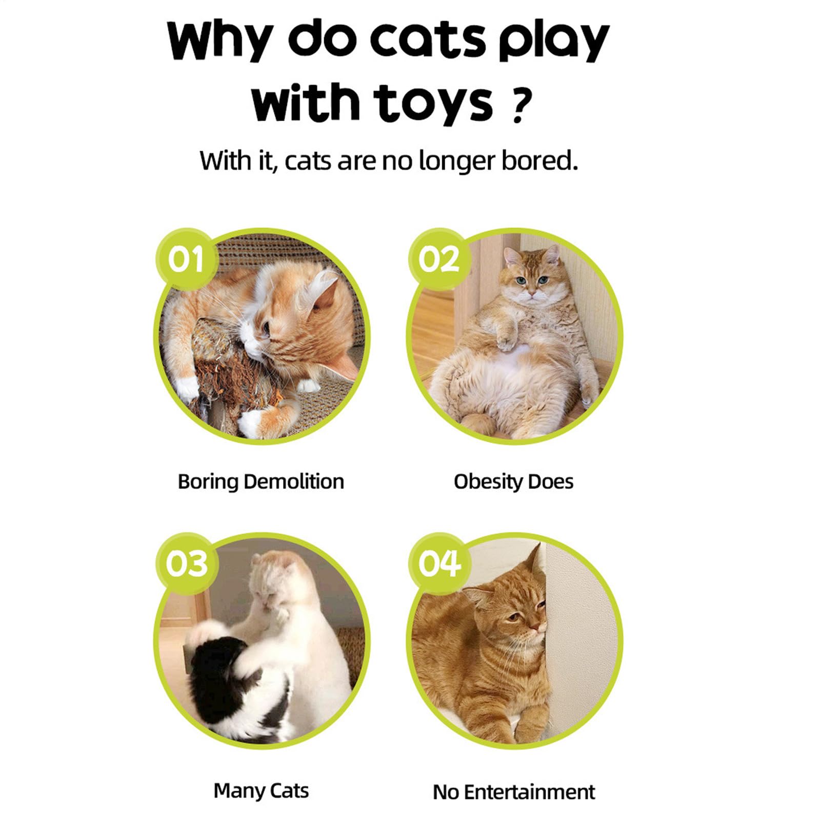 Juguetes para Gato Tipo Pelota Juegos interactivos de fútbol para mascotas | Juguetes de Hierba Gatera Juego en interior y exterior, estimulación mental, simulación de caza,