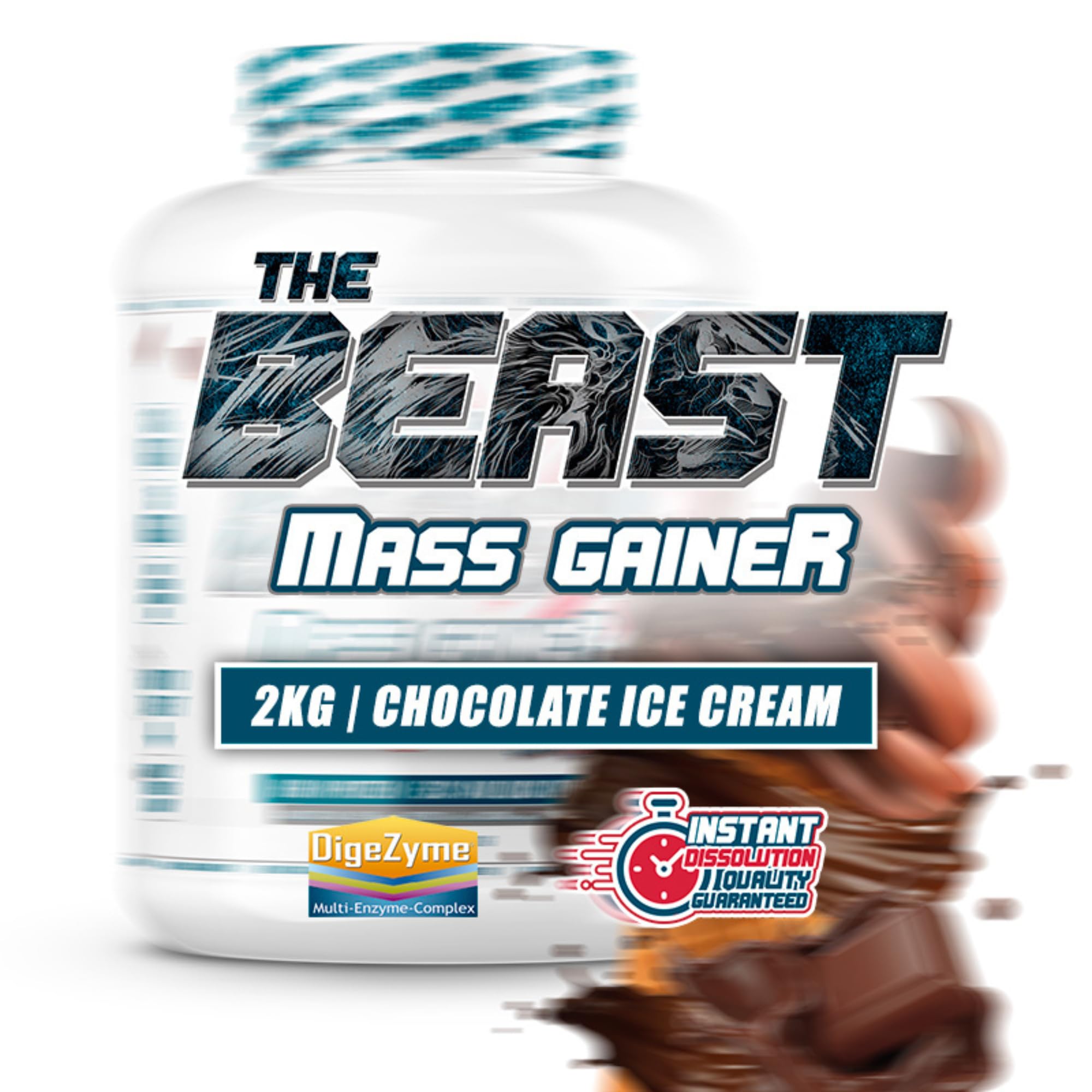 Mass Gainer | Alto en Carbohidratos y Proteínas | Ayuda a Subir de Peso | Aumenta la Masa Muscular | Contiene Creatina Monohidrato (2 kg (Paquete de 1), Chocolate)
