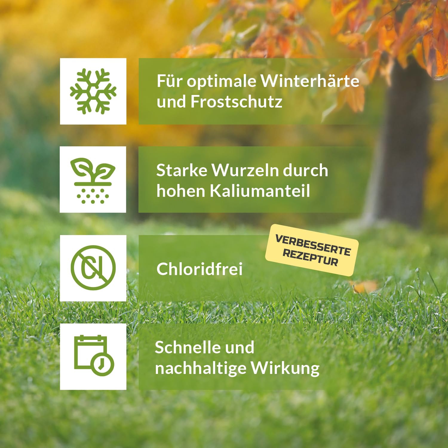 TerraDomi Rasendünger Herbst 25kg für 625m² | ohne Chlorid | Kalium Dünger für starke Wurzeln macht den Rasen winterfest | fördert Langzeitwirkung | streuwagengeeignet | Herbstdünger Rasen