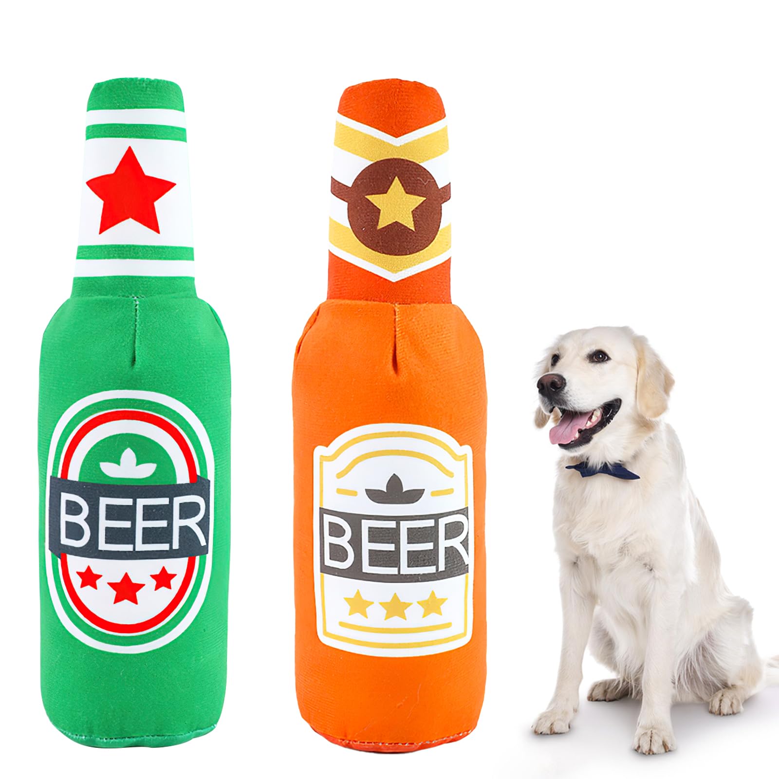 ACTOYS Juguetes para Perros, 2 Piezas Juguete de Peluche para Perro, Juguete Perro Indestructible, Juguetes Interactivos para Perros, para Perros Pequeños Medianos