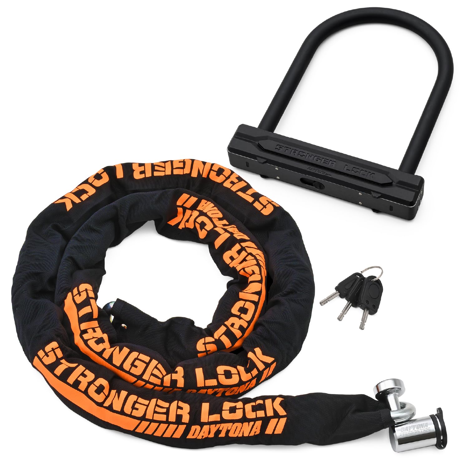 DAYTONA STRONGER LOCK U字ロック チェーン　(鍵共通) Amazon.co.jp: デイトナ(Daytona) バイク用 チェーンロック + U字