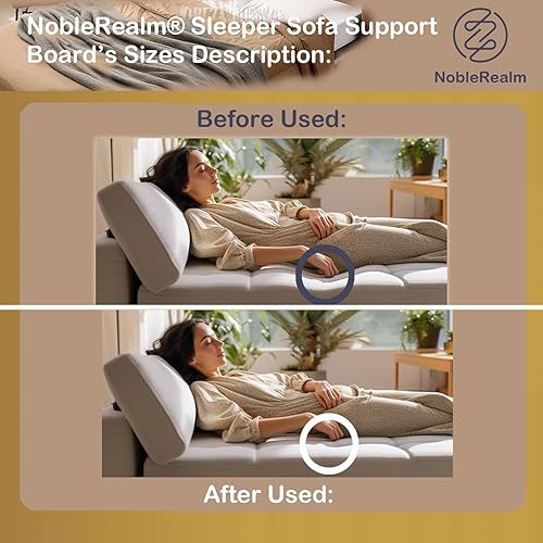 Miniatura 3 de NobleRealm - Somier plegable  Bunkie Board  Tabla de soporte para sofá cama  Proporciona soporte de cama que optimiza y minimiza la cama sin