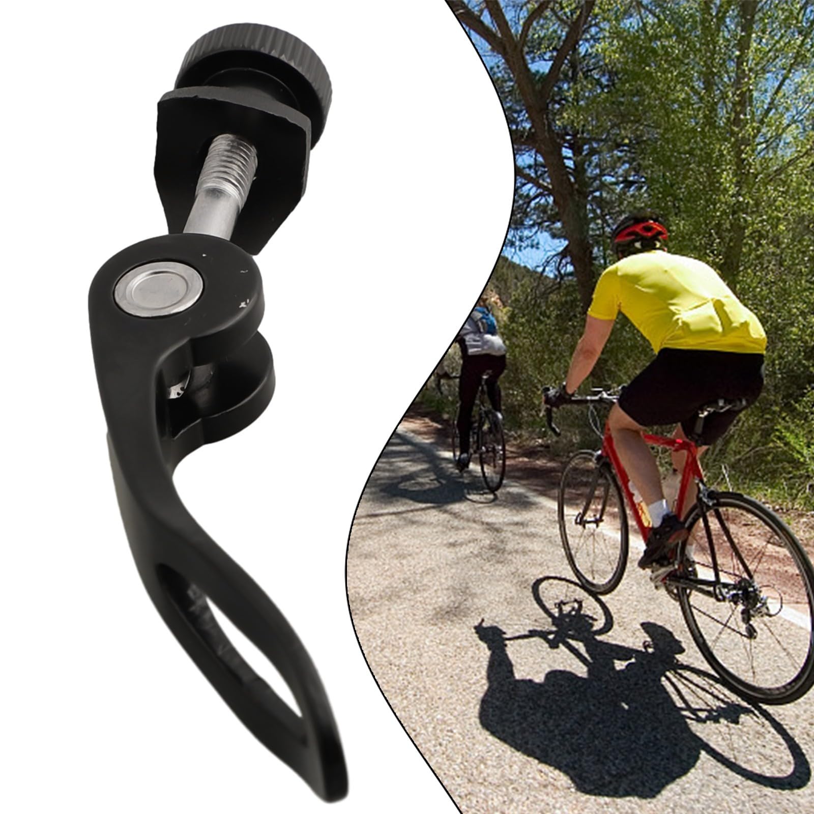 Morsetto a sgancio rapido per reggisella bicicletta M5 x 45 mm lega di alluminio nero