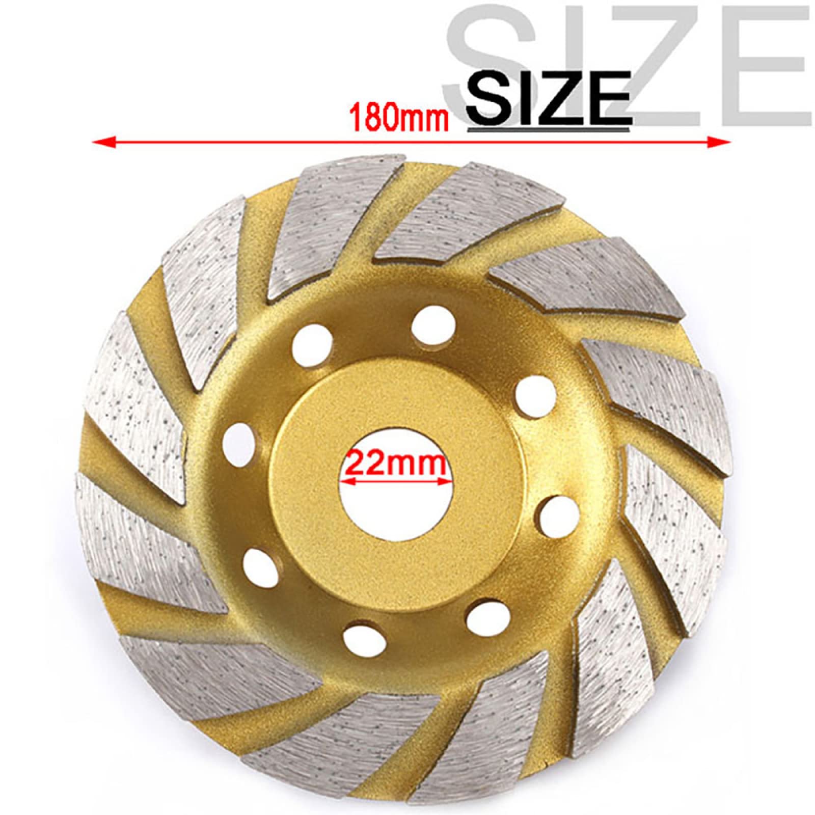 100mm/125mm/150mm/180mm Mola Diamantata Disco A Forma Di Ciotola Lama Per Taglierina Per Tazza Di Macinazione In Cemento Per Pietra Di Granito Ceramica,180 Mm