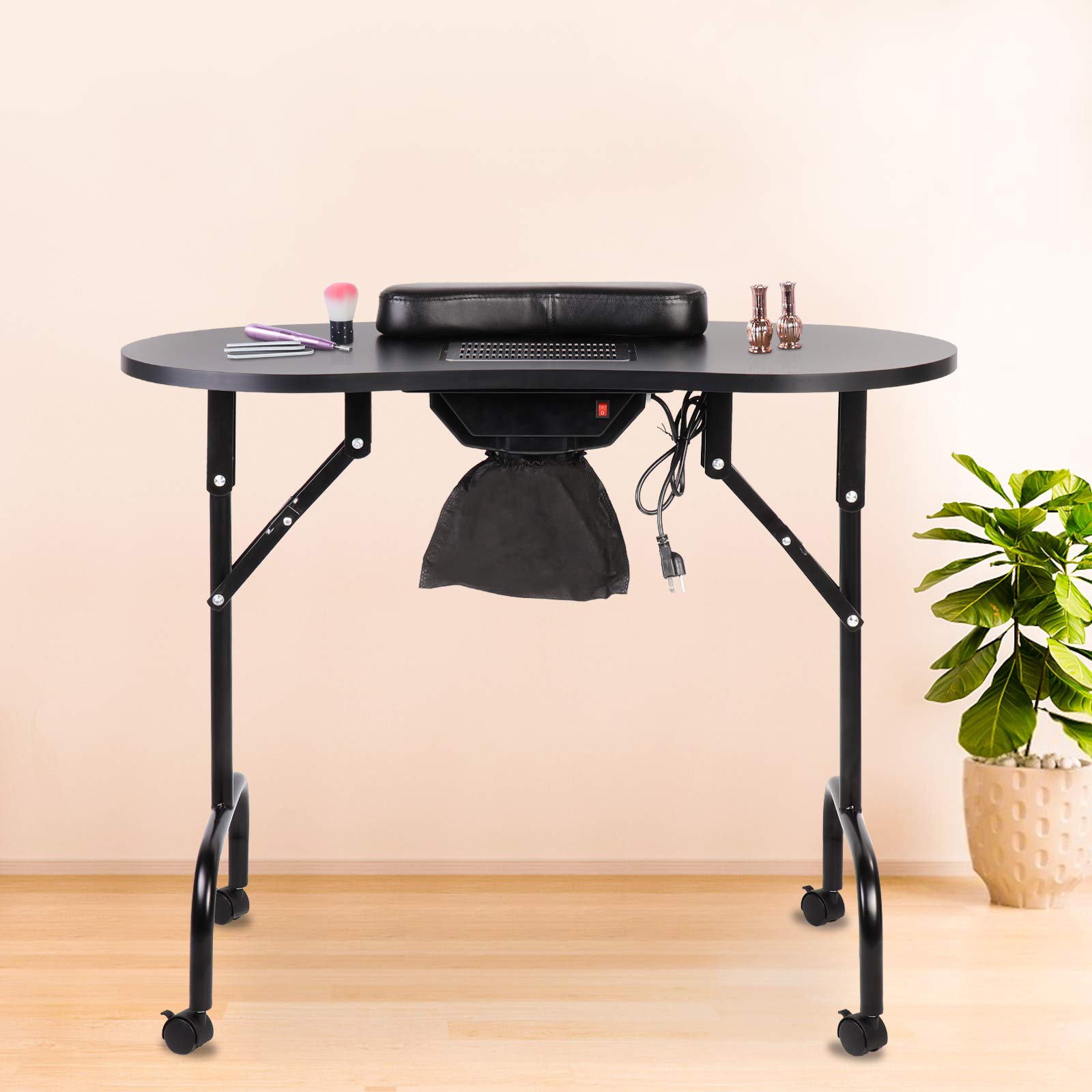 Buy LEIBOU Portable Folding Nail Table Large Movable Manicure Table