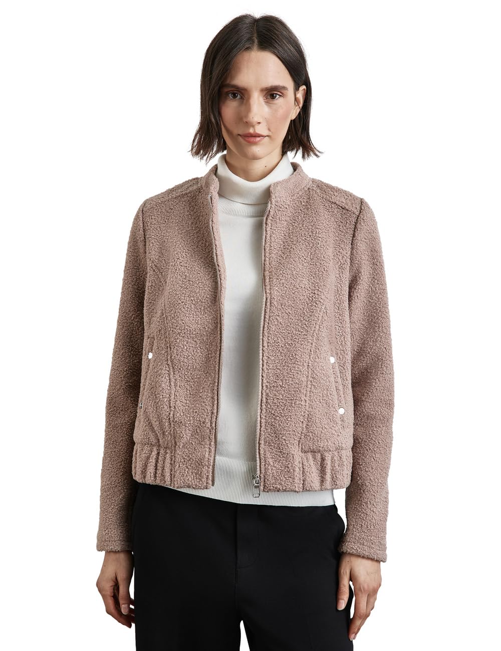 Street One Damen Teddy-Jacke Gefüttert - Kuschelige Jacke Für Kalte Tage