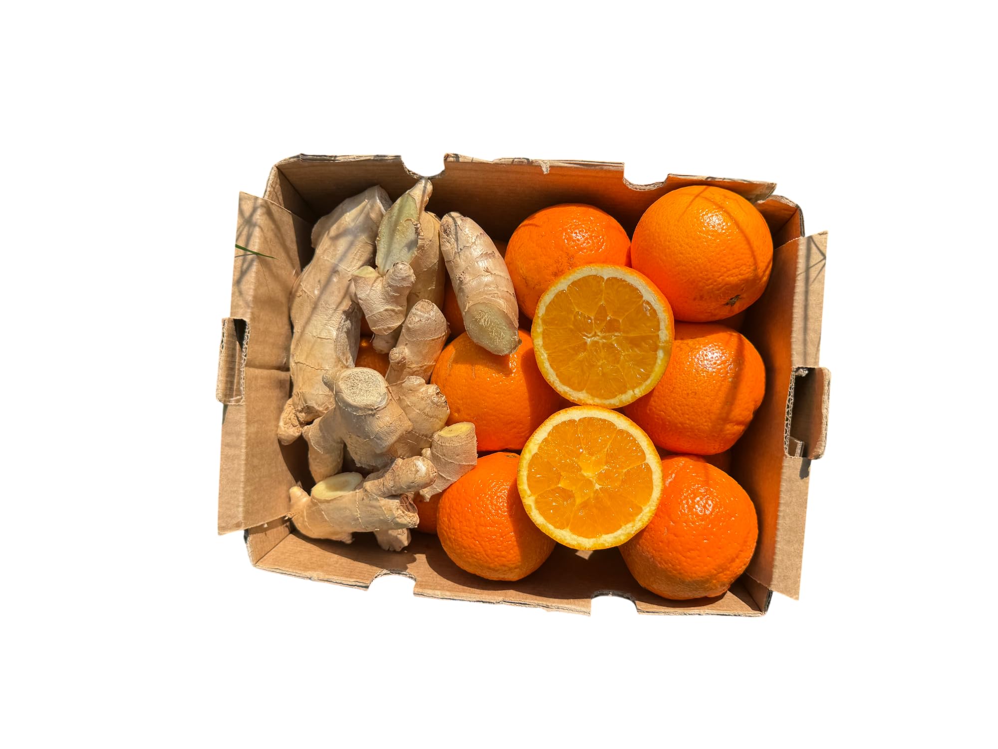 Vitalem Caja de Naranjas Frescas 3kg + Jengibre Fresco 500g Fruta Natural Ecológica