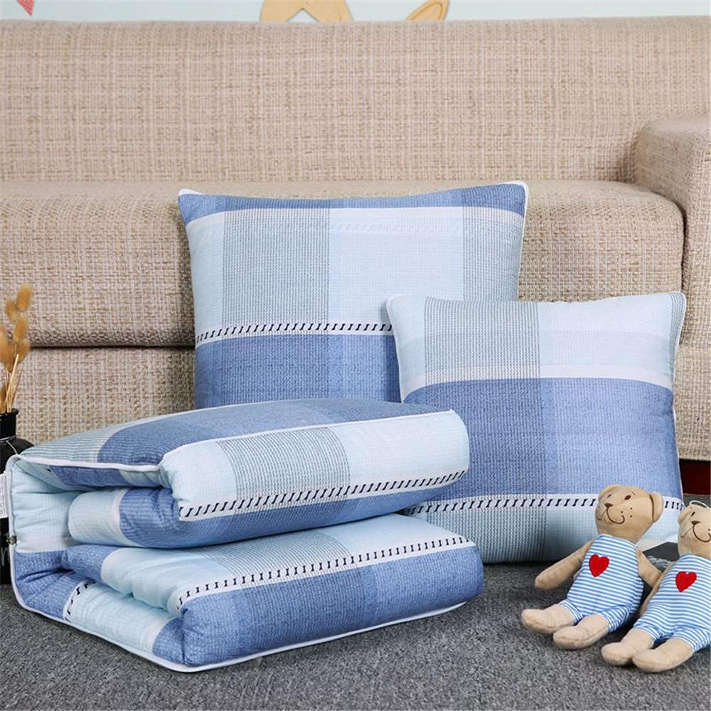2-in-1 Reisedecke & Kissen – Als Steppkissen (50x50 Cm) Oder Große Decke (150x200 Cm) Für Unterwegs