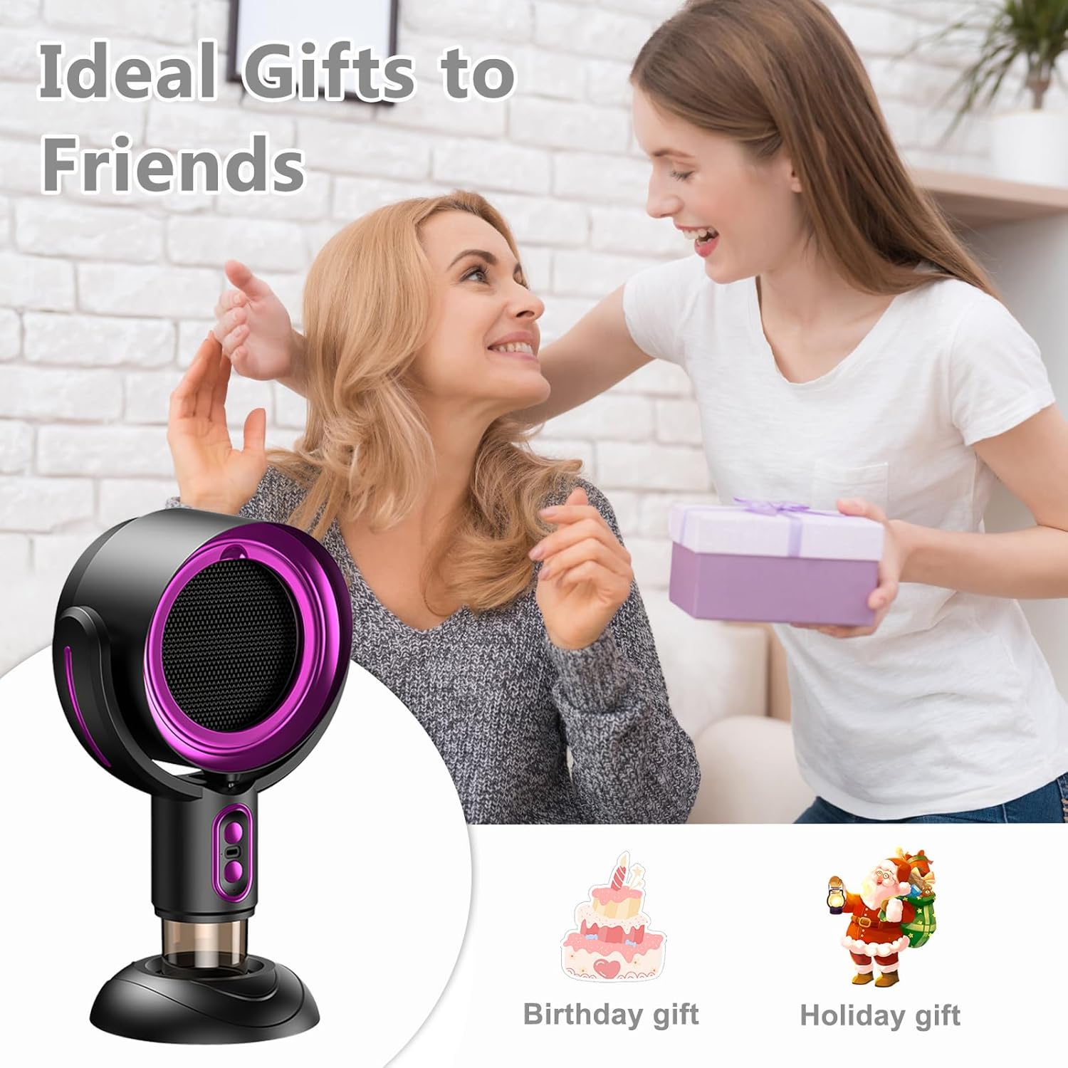 Puff Chill Fan for Smoking, The High Fan for Smoking with 2 Speed Adjustment, Separate Oil Fumes & Easy to Clean, Portable Desktop Smoke Fans for Kitchen Indoors Barbecue, Gifts for Men Women (purple)