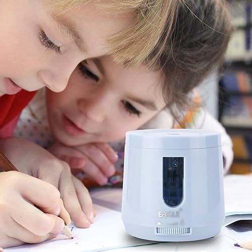 Miniatura 6 de Eagle Sacapuntas con bateríaUSB, sacapuntas eléctrico con alta capacidad, función de parada automática, puntos de lápiz ajustables, perfecto para