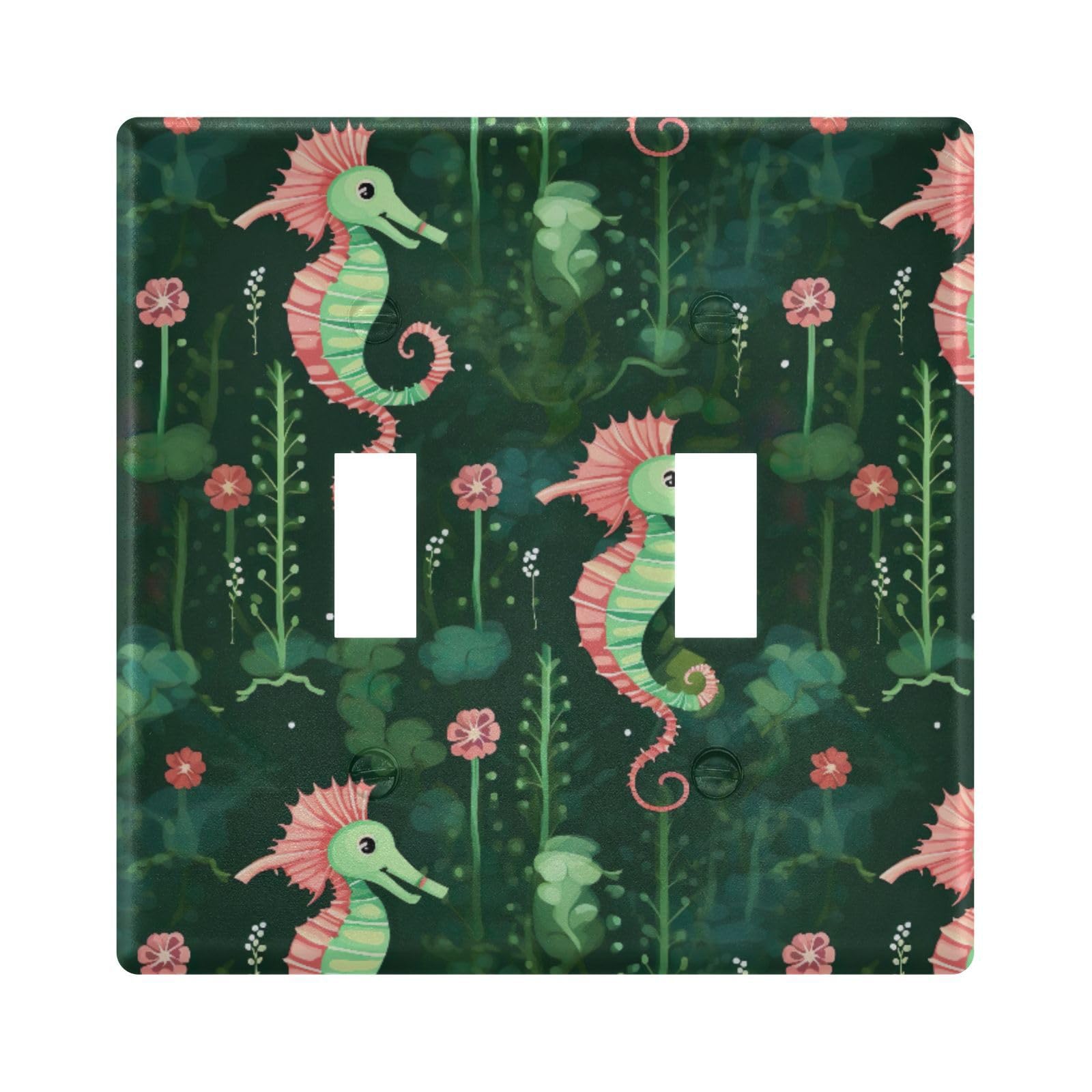 UMIRIKO Seahorse Light Switch Cover Plate Covers Decorative Double Toggle Home Decor 202a8814