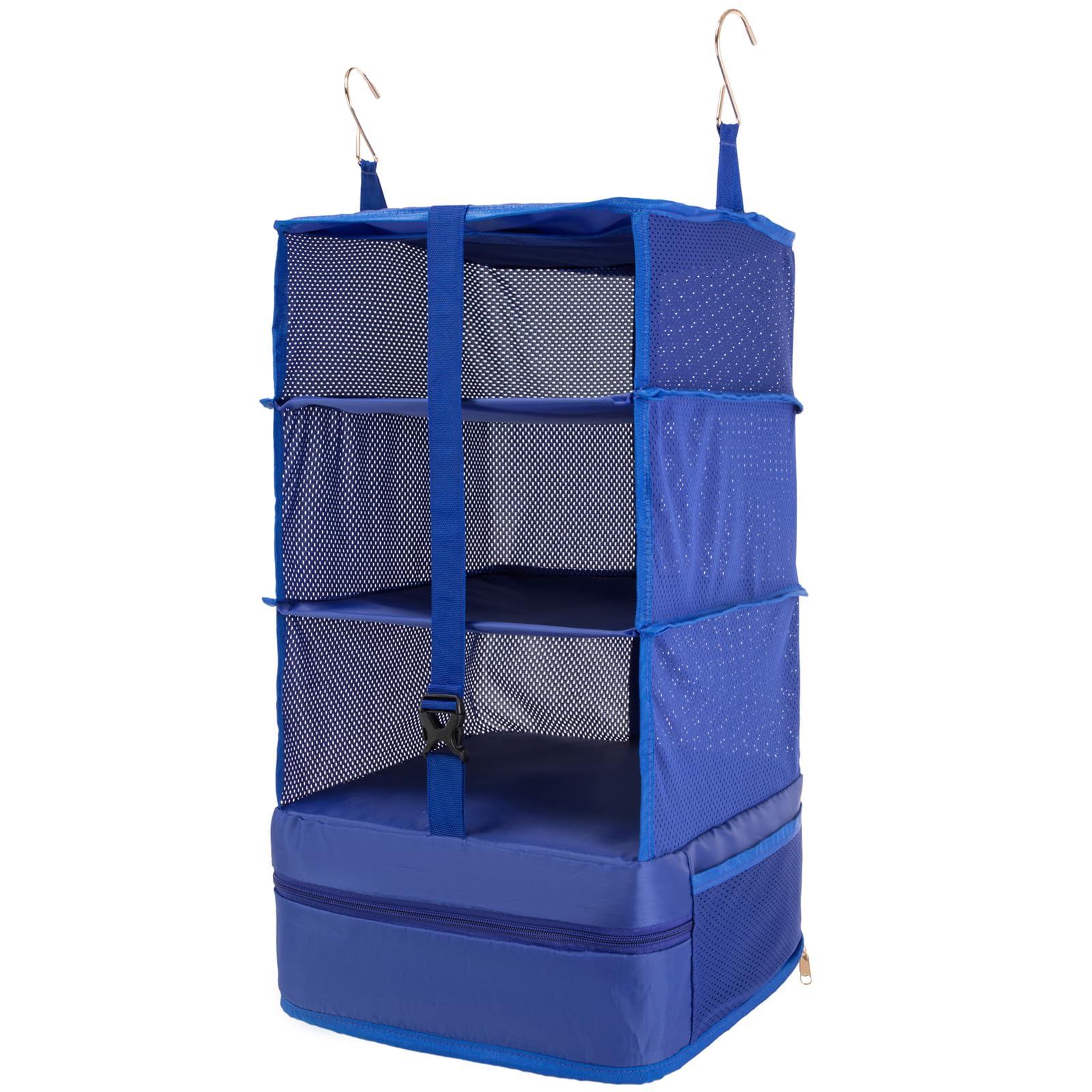 Hongmeru HNSBAGVOU Portable Hanging Travel Shelves Packing Cubes for Suitcases Organizer Luggage Organizers for Suitcase, Carry on Closet Suitcase, M, Blue