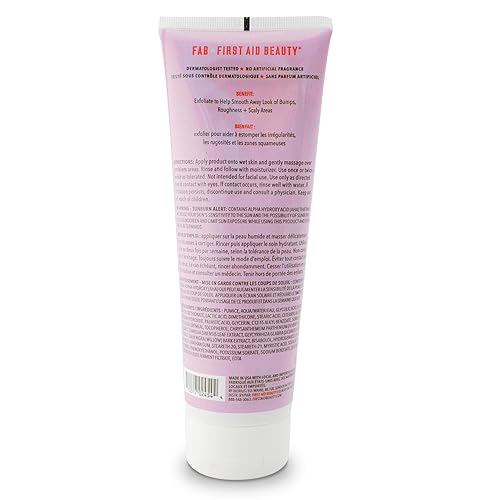 Miniatura 8 de First Aid Beauty KP Bump Eraser Body Scrub Exfoliante para queratosis pilaris con 10% AHA  8 onzas + tubo de tamaño de viaje de 1 oz