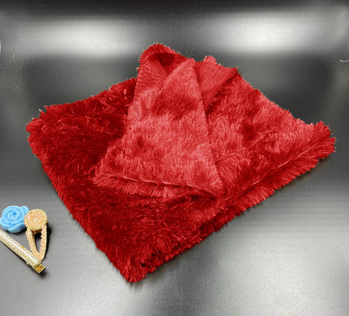 PICKKART Solid Fabric For Multi-Purpose Uses - 3 Feet X 5 Feet Fur Fabric (Red) (B0CFKT5TPS) Amazon Price History, Amazon Price Tracker