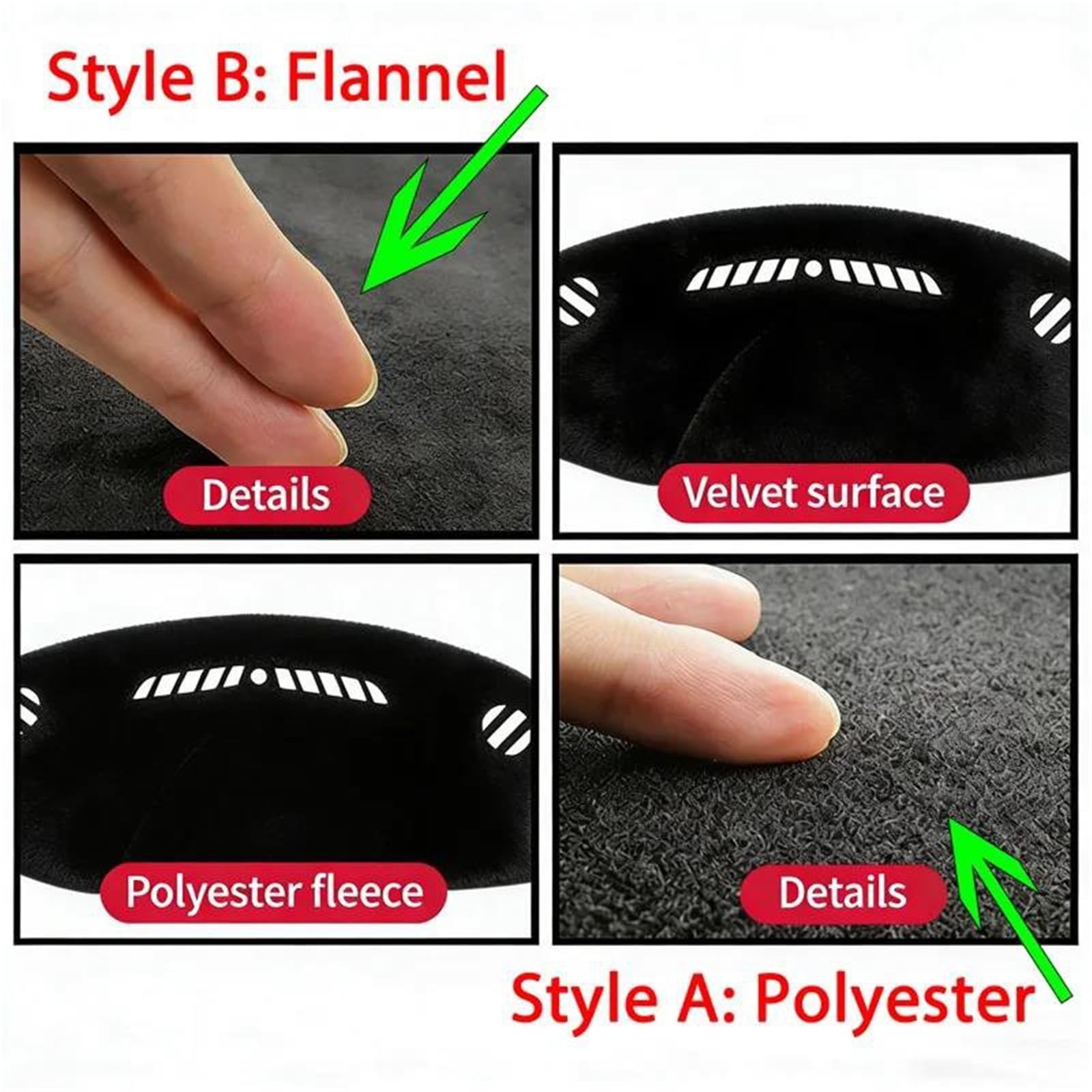 Auto Dashboard Abdeckung Dash Mat Schutz Pad Center Konsole Sonnenschirm Für BMW X1 F48 2016-2021 X2 F39 2018-2021(A-Black,Right-hand drive)