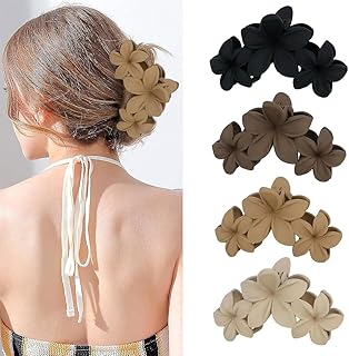 大きめヘアクリップ 4個セット 髪留め しっかりとまる 髪クリップ 大人 おしゃれ 髪量多い ヘアアクセサリー 人気 可愛い 10.5cm