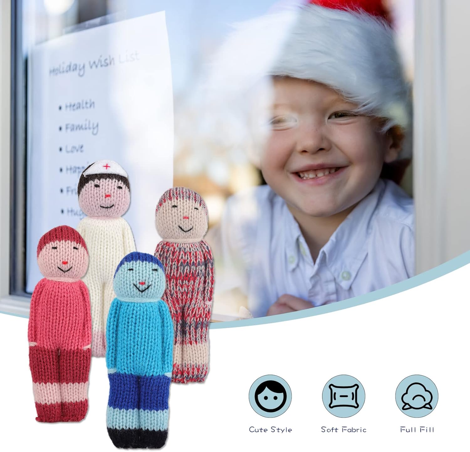 VTRETU Knit Doll，100% Cotton Handmade Crochet Stuffed Toys，Children’s Gift, a Box of Four Sets, 6 inches(W01) : Toys & Games