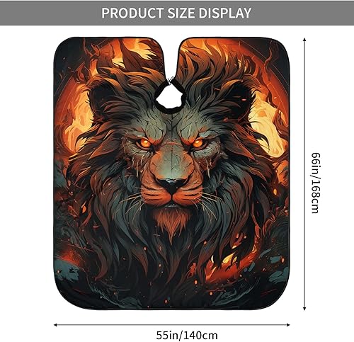 Miniatura 3 de Lion fire magic flame cool Vintage Barber Cape for Men Professional Hairdressing Cutting Salon Cape Hair Styling Cape