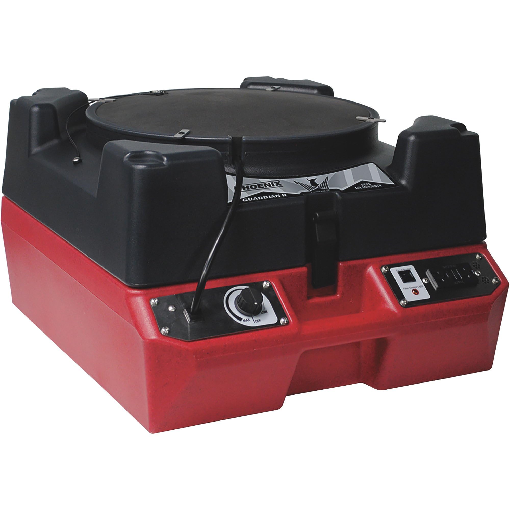 Phoenix 4031350 Restoration Equipment — Guardian R Pro Hepa Air Scrubber w/2 Stage Air Filtration System for Commercial, Construction & Job Site (Red)