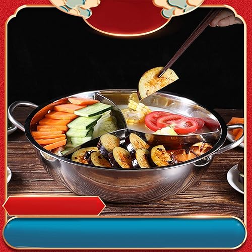 Miniatura 4 de Olla de cocina con divisor Utensilios de cocina Utensilios de cocina Olla de sopa para cocina, restaurante, hotel, 13.4 in