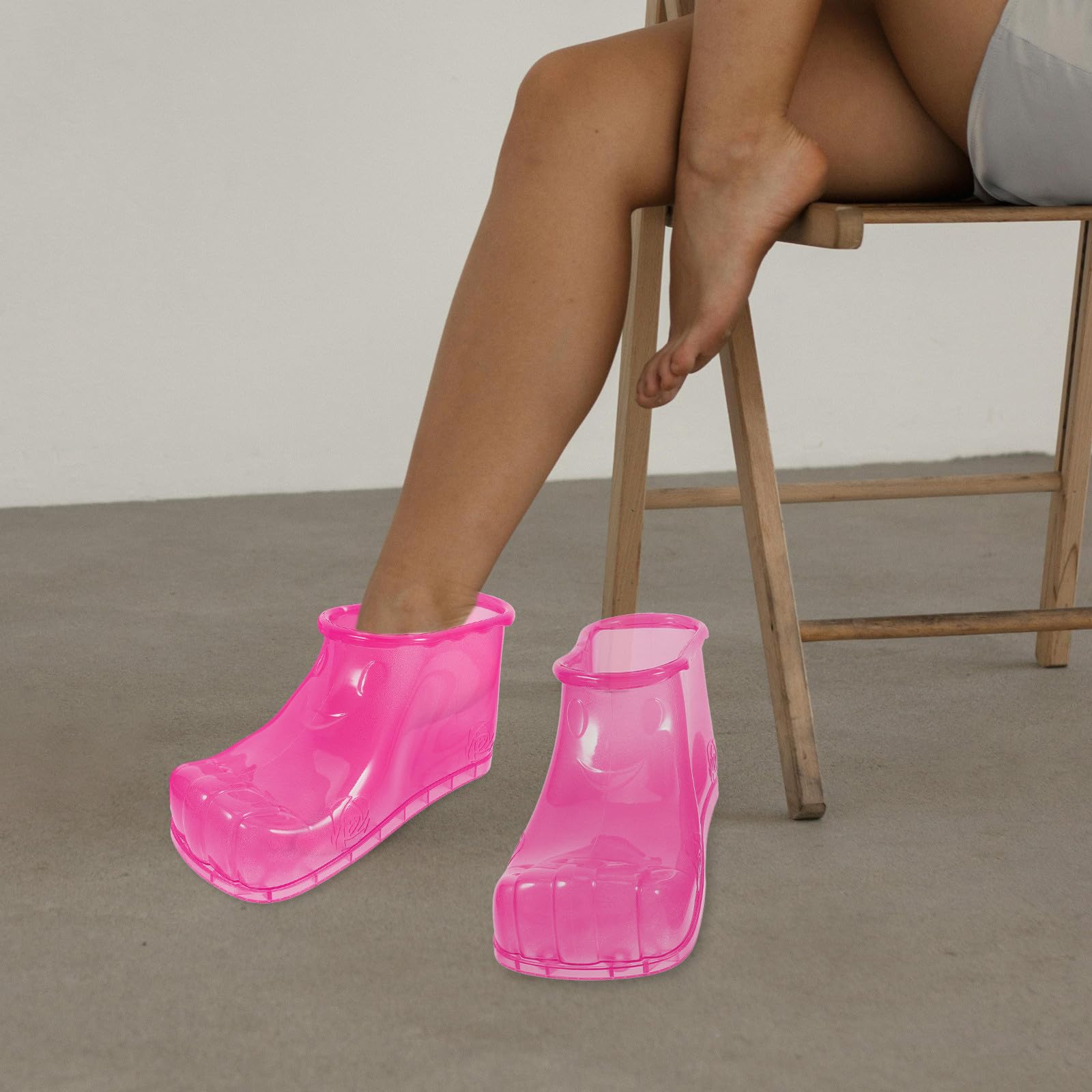 Générique Chaussures de Trempage pour Bain de Pieds, Bassine Compacte pour Pédicure et Massage, Taille S 25,5 CM, Rose Doux, Adaptées aux Soins à Domicile