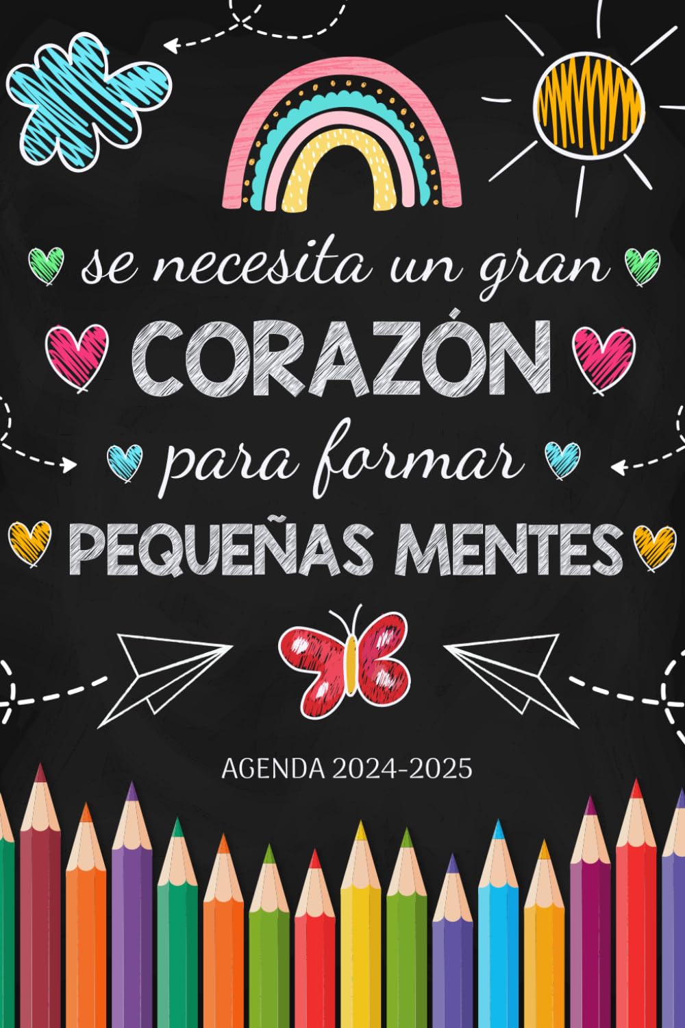 Agenda Profesora 2024 2025 A5: Planificador semanal y mensual | formato pequeño | una semana en dos páginas | 12 meses | regalo profesora infantil primaria guarderia