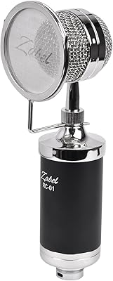 Zabel Condenser Microphone With Shock Mount And Pop Filter - Black
